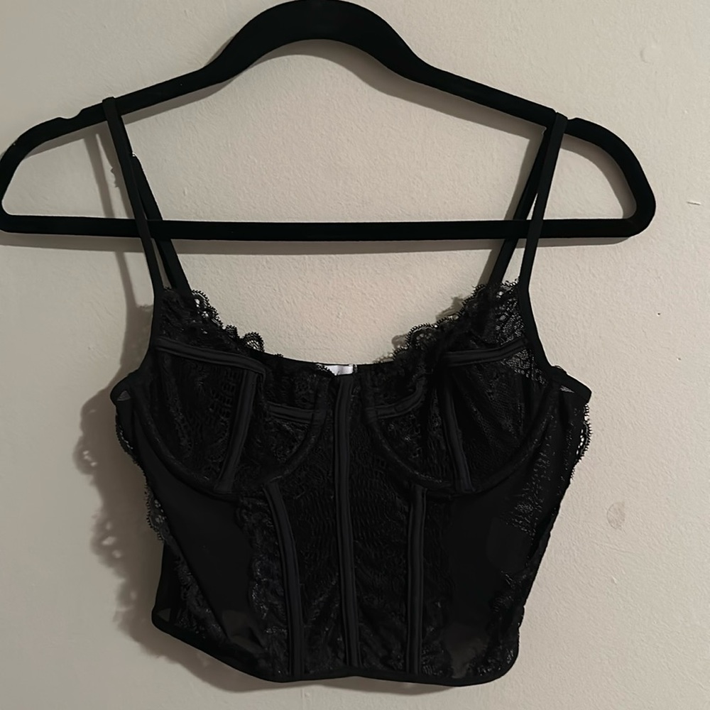Black Princess Polly Corset Top - size S/M